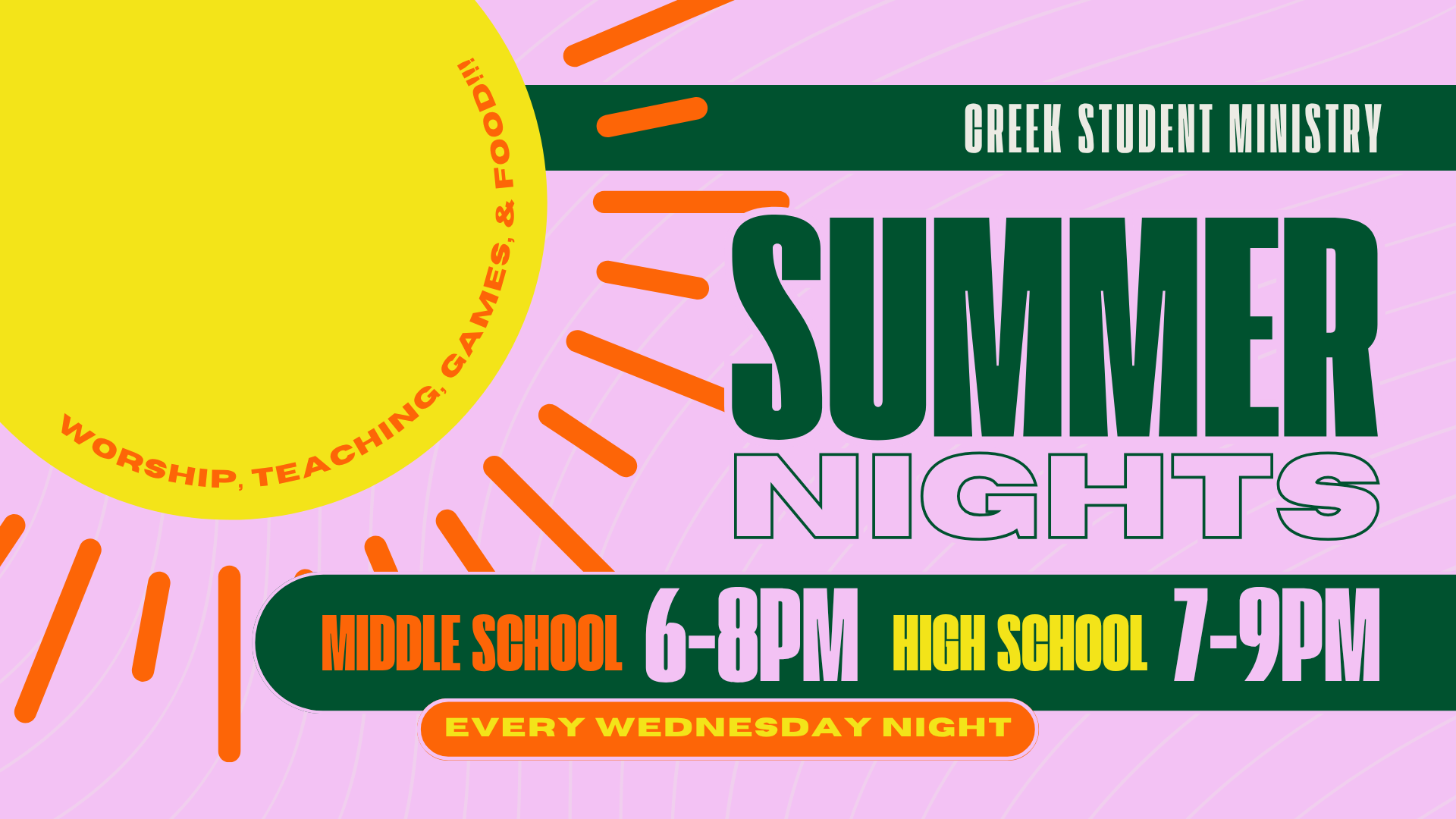 Cottonwood Creek Church - Middle School Summer Night