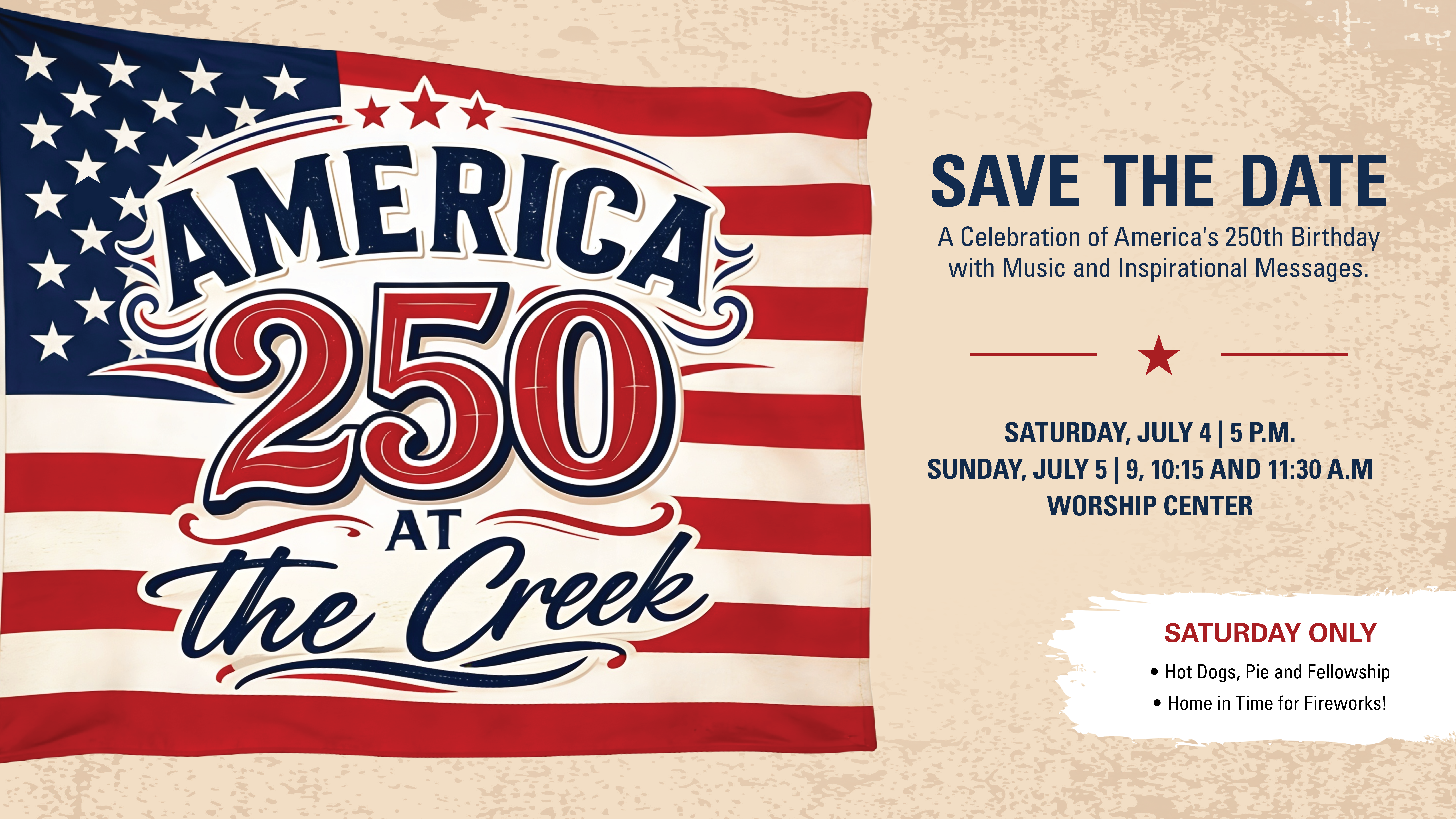 Cottonwood Creek Church - America 250 at the Creek