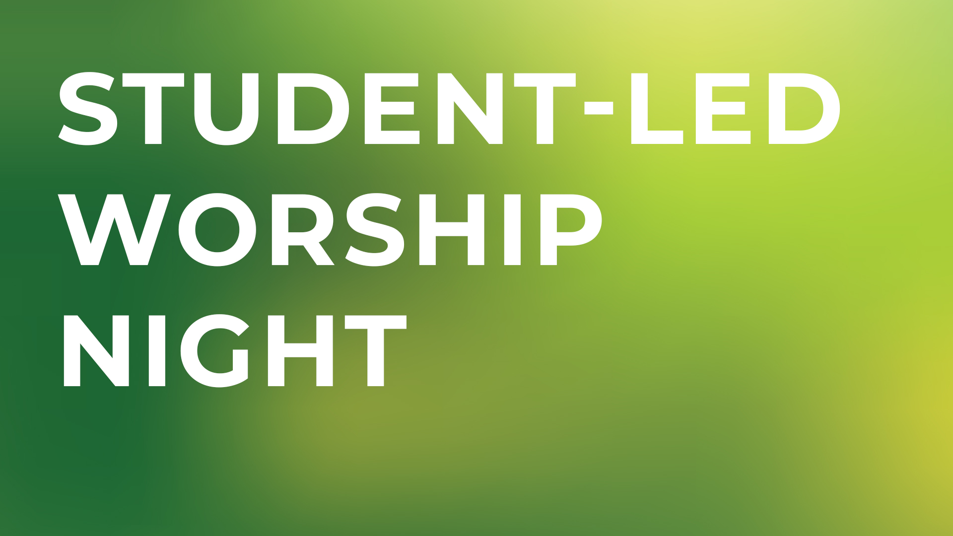 Cottonwood Creek Church - Student-Led Worship Night