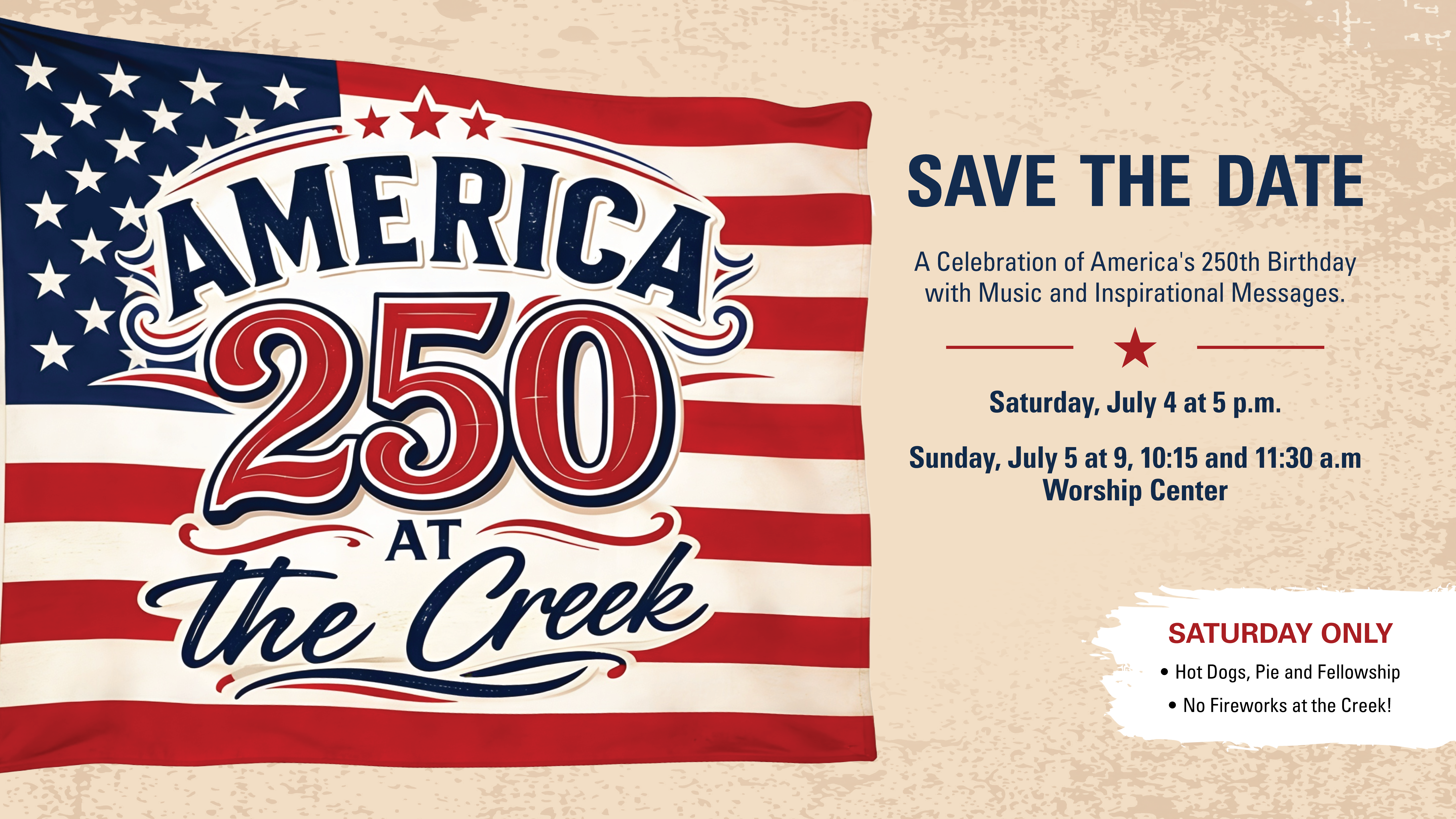Cottonwood Creek - America 250 at the Creek