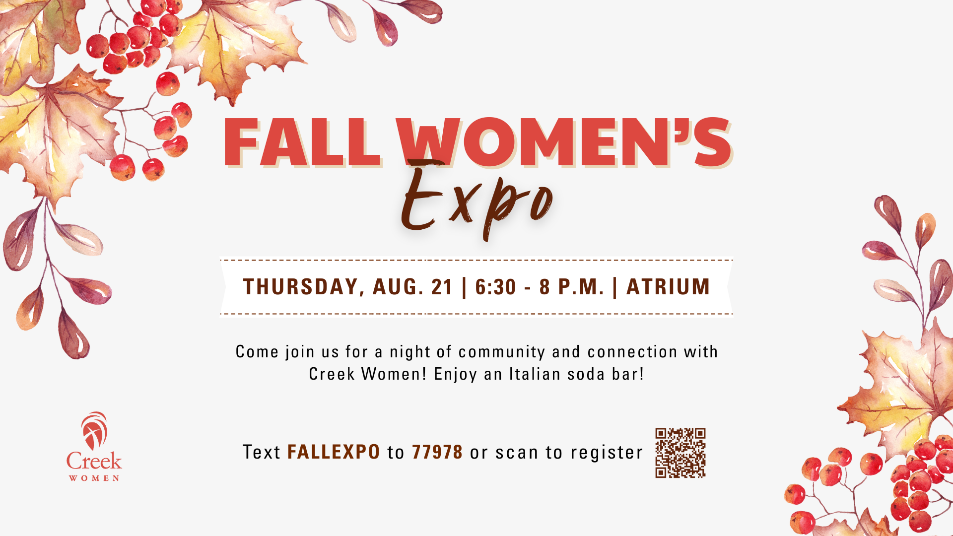Cottonwood Creek Church - Women's Fall Expo